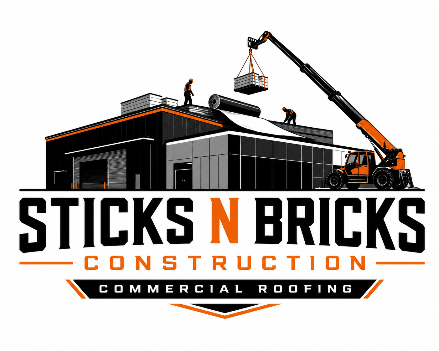 Sticks N Bricks Construction Logo