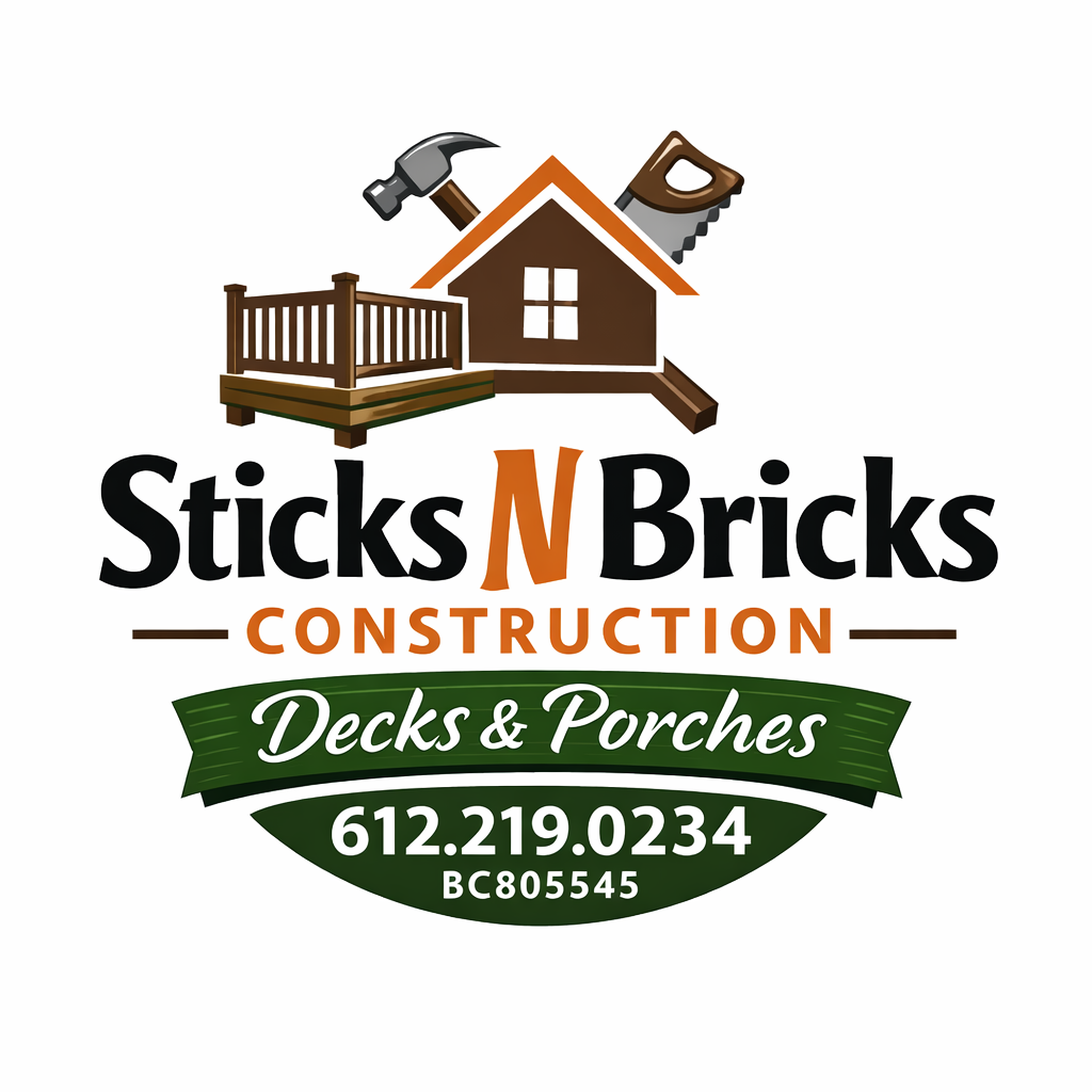 Sticks N Bricks Construction Logo