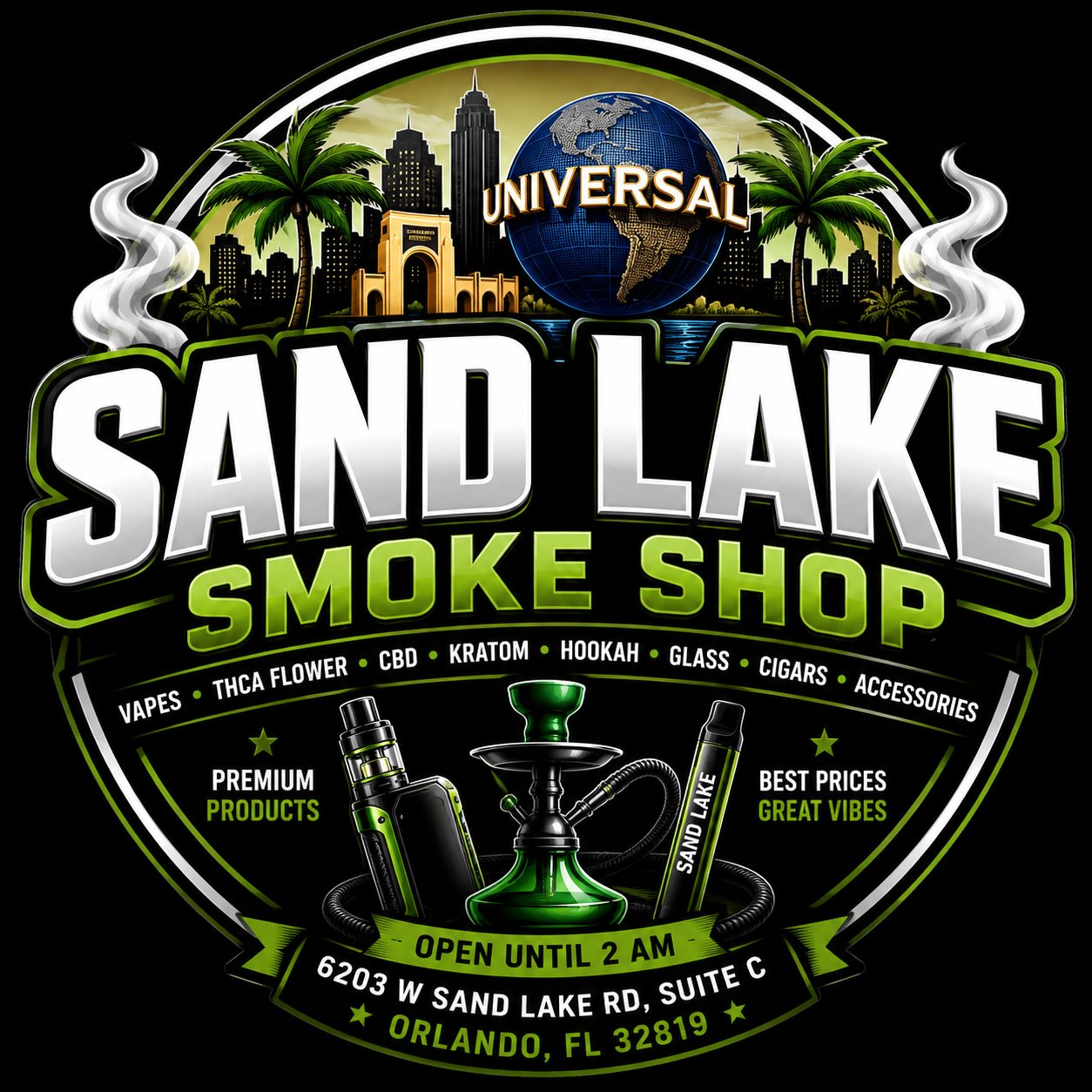 247 Smoke Shop Sand Lake/Universal Studio Logo